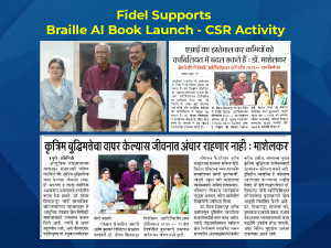 Fidel Supports Braille AI Book Launch CSR Activity