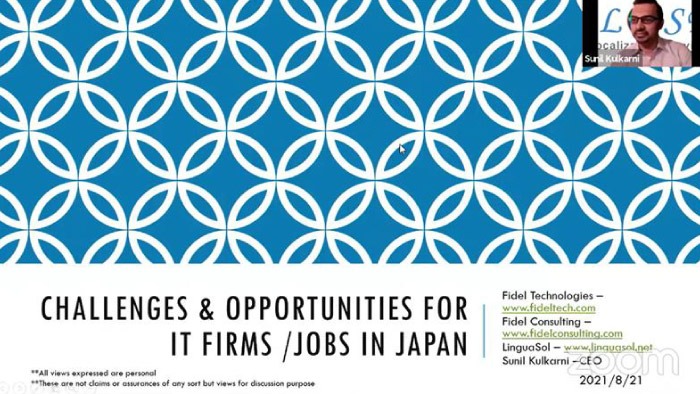 Information Technology - Opportunities and Challenges between India and Japan.