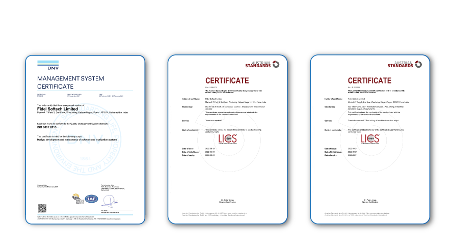 ISO Quality Certificate