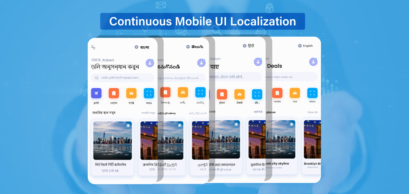 Continuous Mobile UI Localization