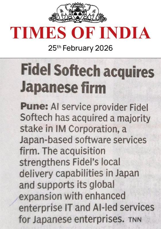 Fidel acquired IM Corporation Japan News in Times of India